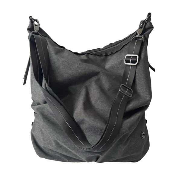 Lululemon Go-Go-Go Tote Gym Bag Charcoal Backpack Excellent - Picture 1 of 11